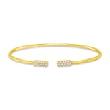 Mayors 18K Yellow Gold 0.34cttw Diamond Stackable Bangle