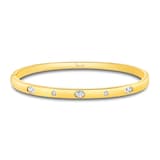 Mayors 18K Yellow Gold 0.64cttw Mixed Cut Diamond Station Bangle