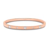 Mayors 18K Rose Gold 0.69cttw Mixed Cut Diamond Station Bangle
