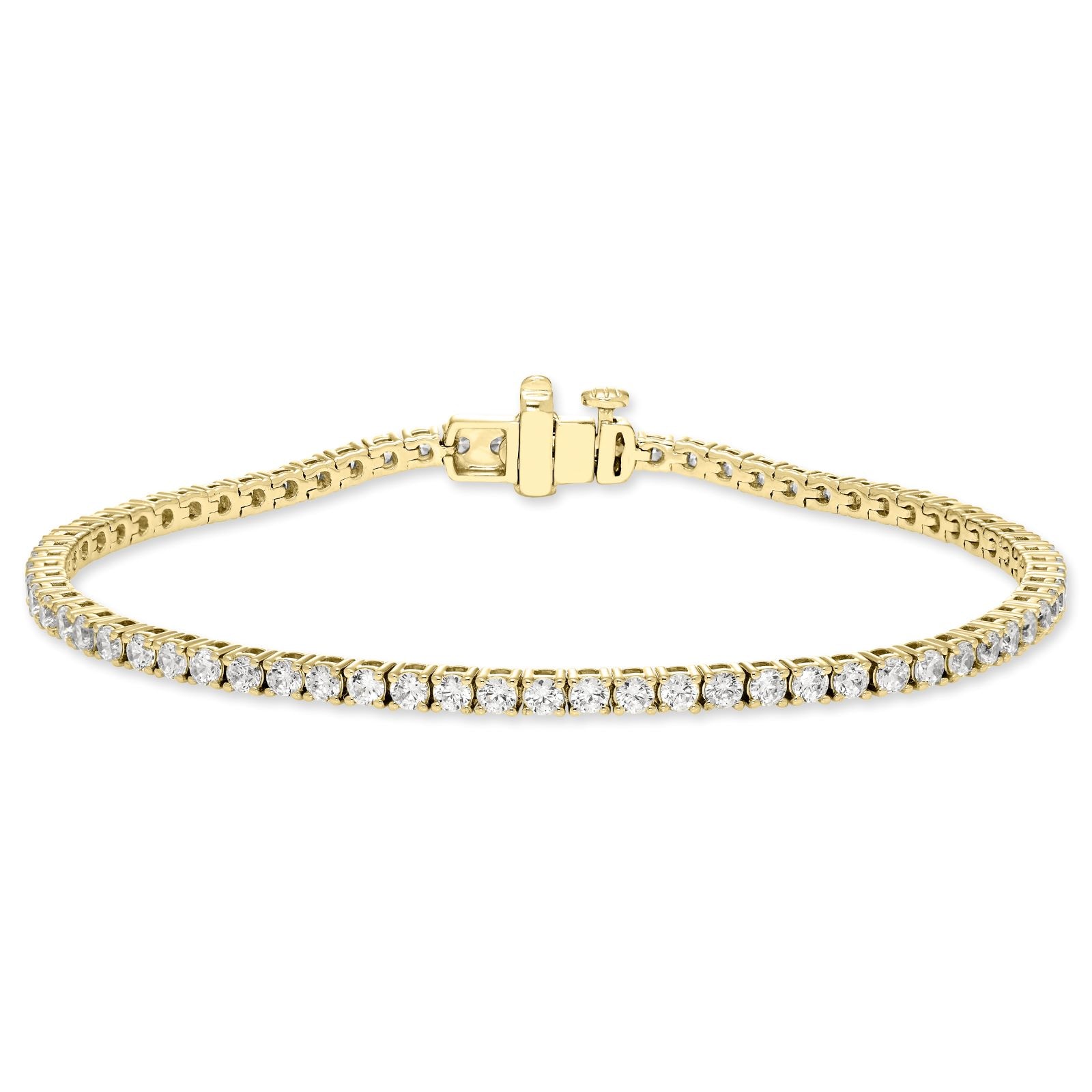 18K Yellow Gold 3.00cttw Diamond Tennis Bracelet