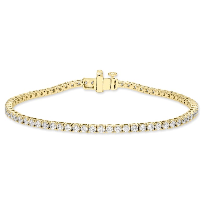 Mayors 18K Yellow Gold 3.00cttw Diamond Tennis Bracelet