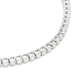 Mayors Platinum 3.00cttw Diamond Bezel Set Diamond Tennis Bracelet