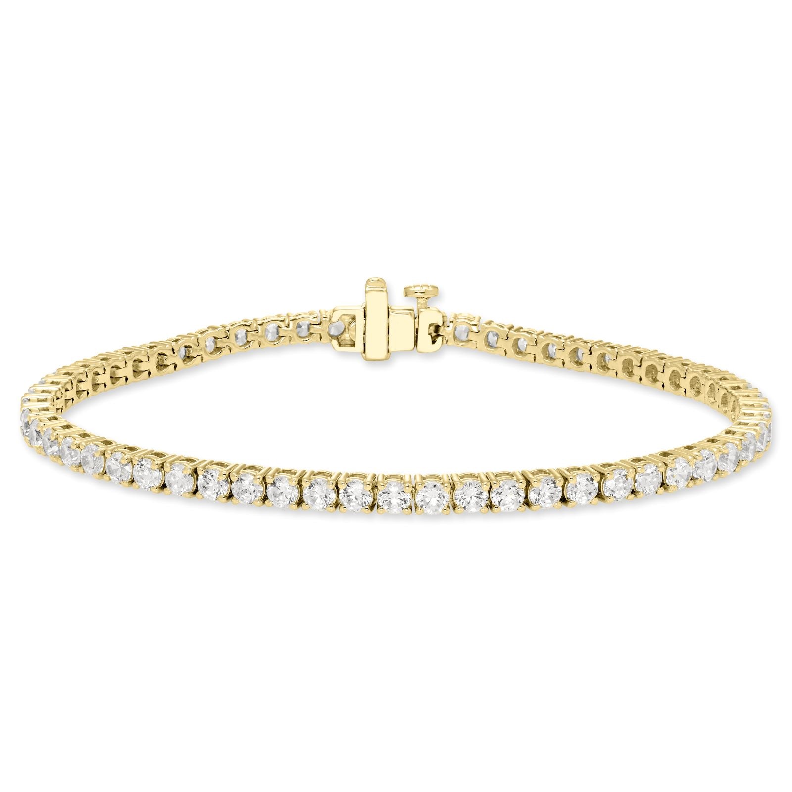 18K Yellow Gold 5.00cttw Diamond Tennis Bracelet