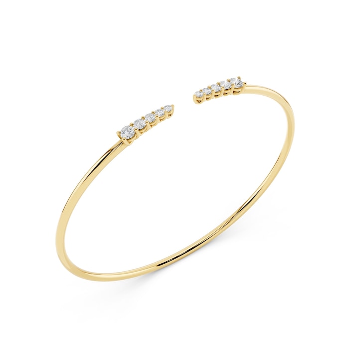 Mayors 18K Yellow Gold 0.50cttw Diamond Bangle