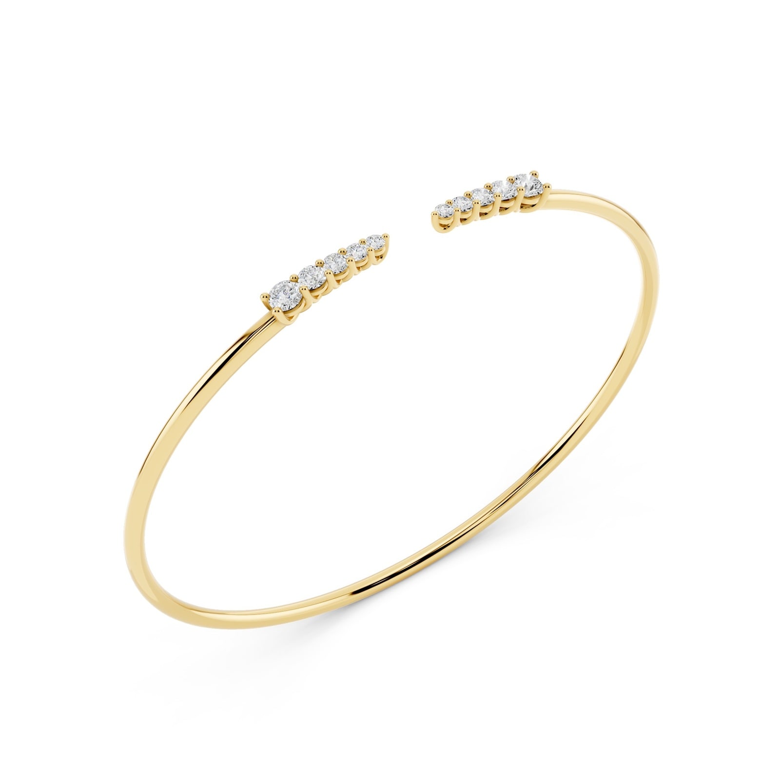 Mayors 18K Yellow Gold 0.50cttw Diamond Bangle
