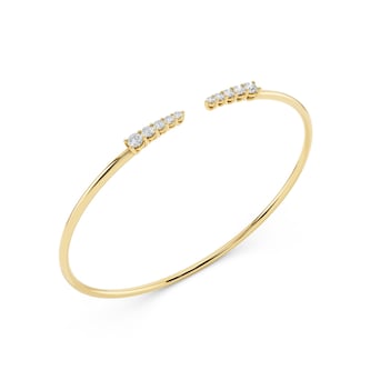 Mayors 18K Yellow Gold 0.50cttw Diamond Bangle