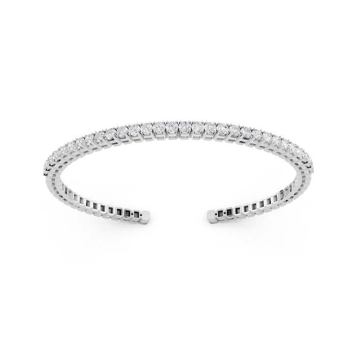 Mayors 18K White Gold 1.44cttw Diamond Bangle