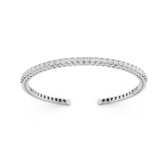 Mayors 18K White Gold 1.44cttw Diamond Bangle