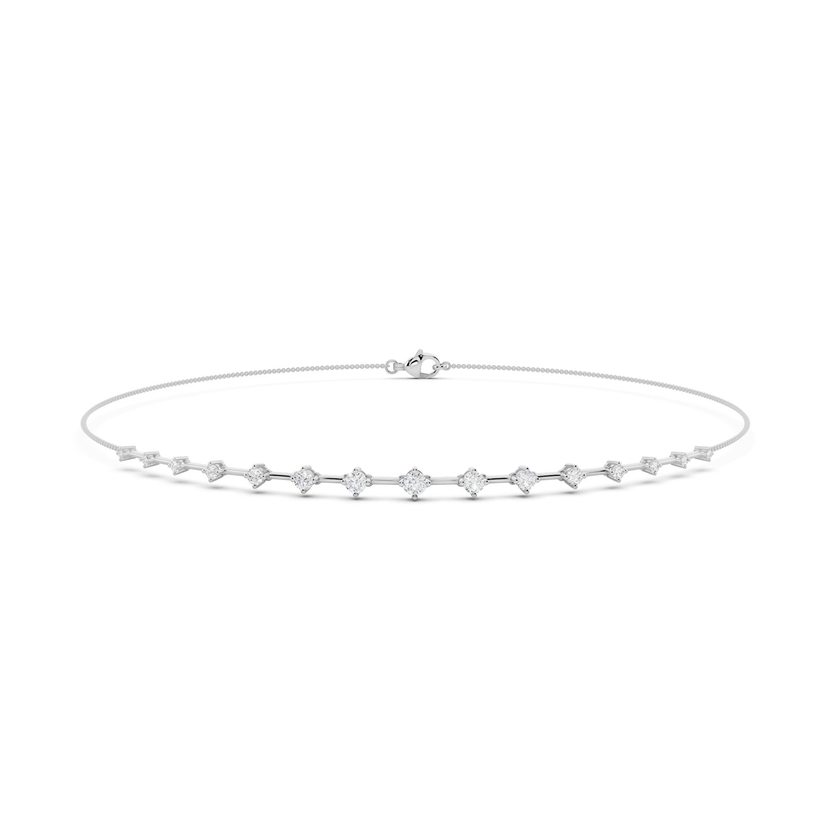 Mayors 18K White Gold 0.61cttw Diamond Bracelet