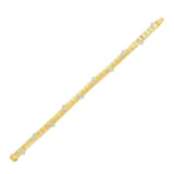18K Yellow Gold 0.91cttw Pear Cut Diamond Bangle