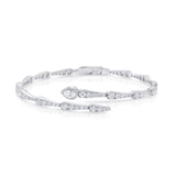 18K White Gold 2.17cttw Diamond Bangle