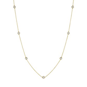 Betteridge 18k Yellow Gold 1.30cttw Diamond Hexagonal 13 Station Necklace 24" Betteridge 18k Yellow Gold 1.30cttw Diamond Hexagonal 13 Station Necklace 24"