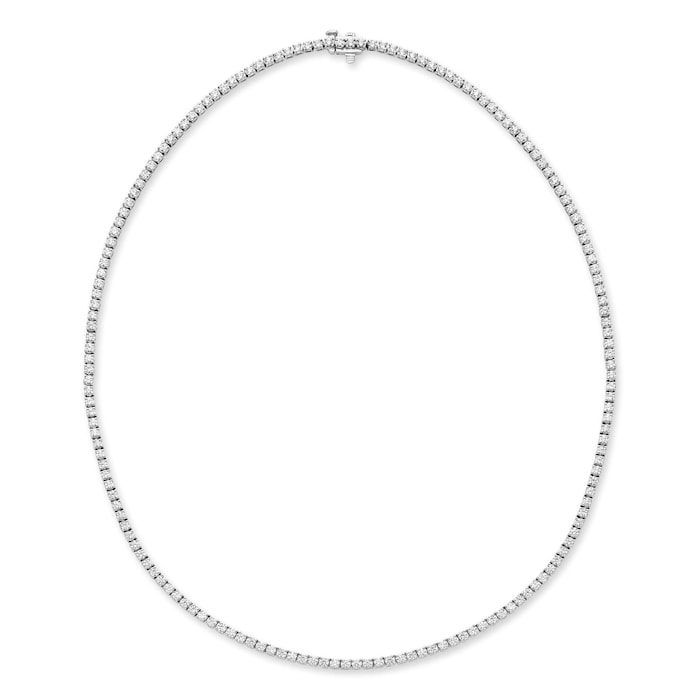 Mayors 18K White Gold 7.00cttw Diamond Straight Line Necklace