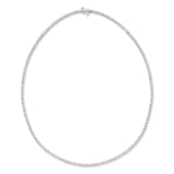 Mayors 18K White Gold 7.00cttw Diamond Straight Line Necklace