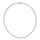 Mayors 18K White Gold 10.00cttw Diamond Straight Line Necklace