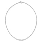 Mayors 18K White Gold 5.00cttw Diamond Graduated Line Necklace