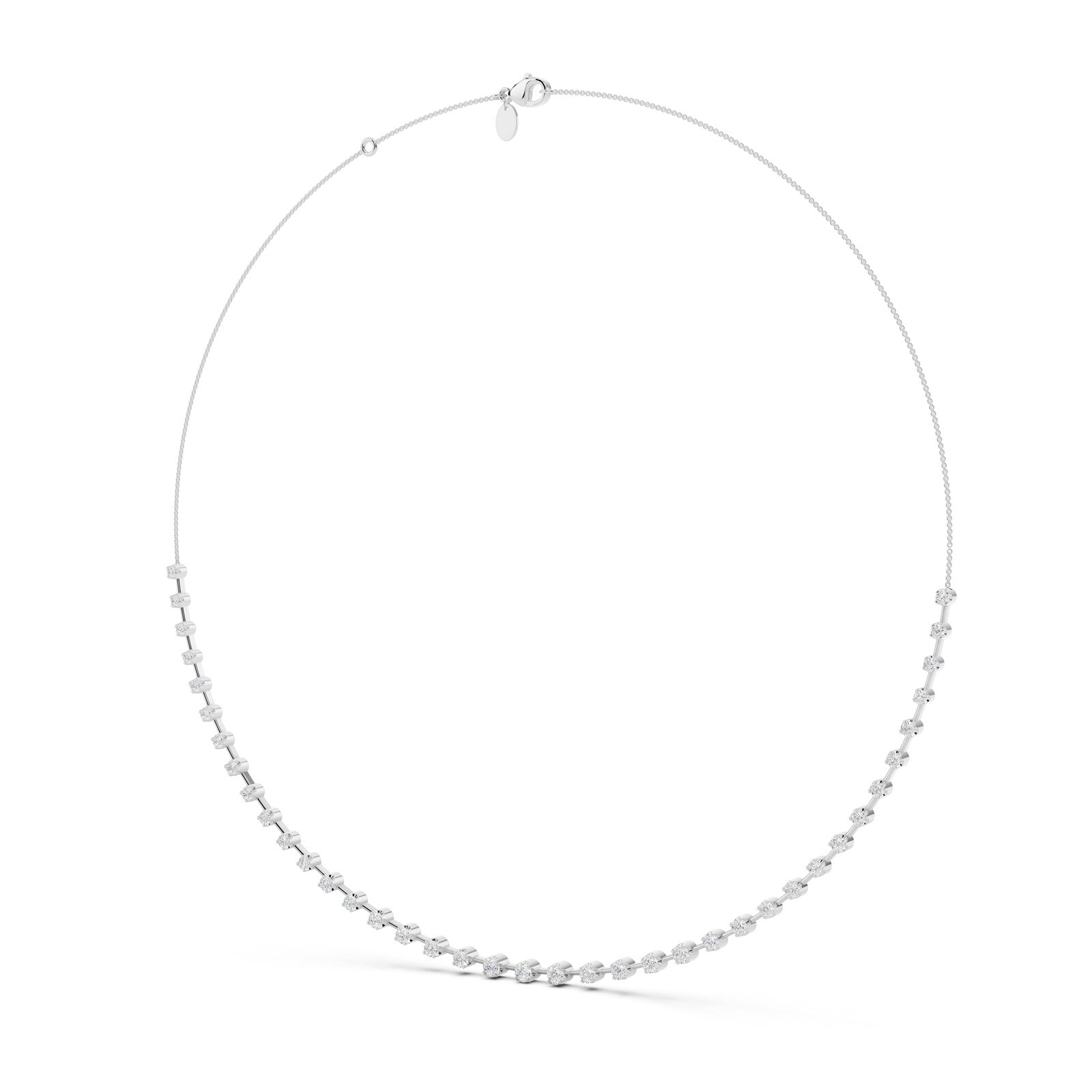Mayors 18K White Gold 1.94cttw Diamond Necklace