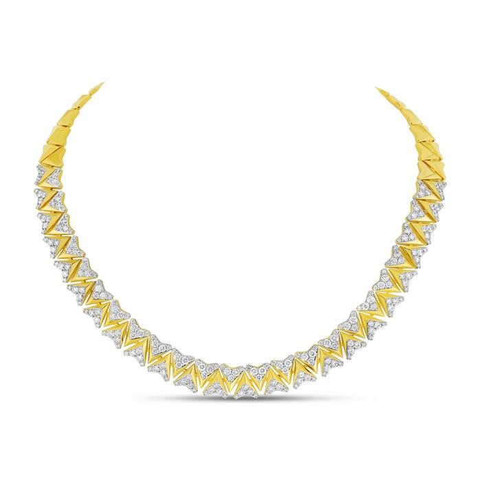 18K Yellow & White Gold 10.69cttw Diamond Necklace
