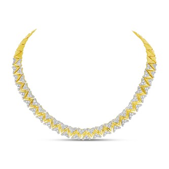  18K Yellow & White Gold 10.69cttw Diamond Necklace
