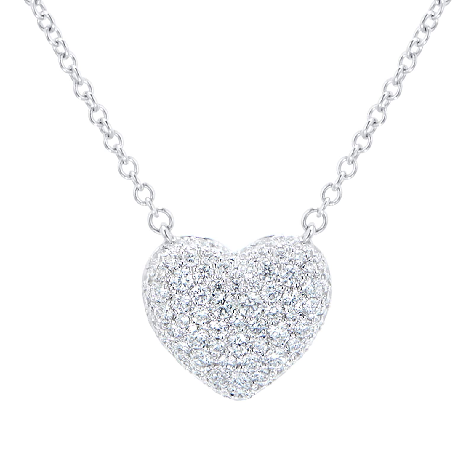 The Classic Lady Heart necklace in 18k white gold