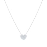 Mayors 18k White Gold 0.50ct Pave Heart Pendant