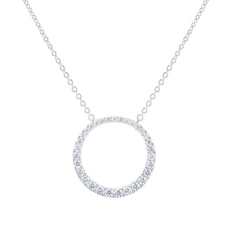 Mayors 18k White Gold 0.50ct Grad Circle Pendant Mayors 18k White Gold 0.50ct Grad Circle Pendant