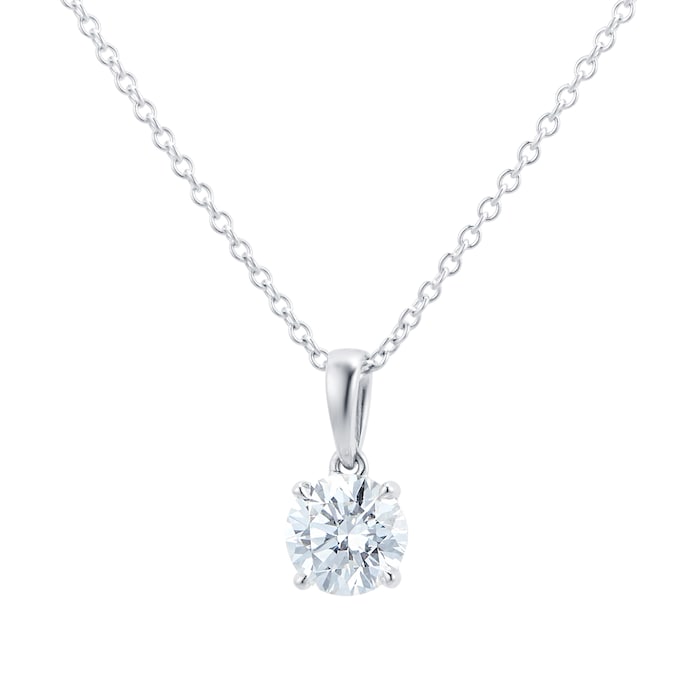 Mayors 18k White Gold 1.00ct Classic Pendant