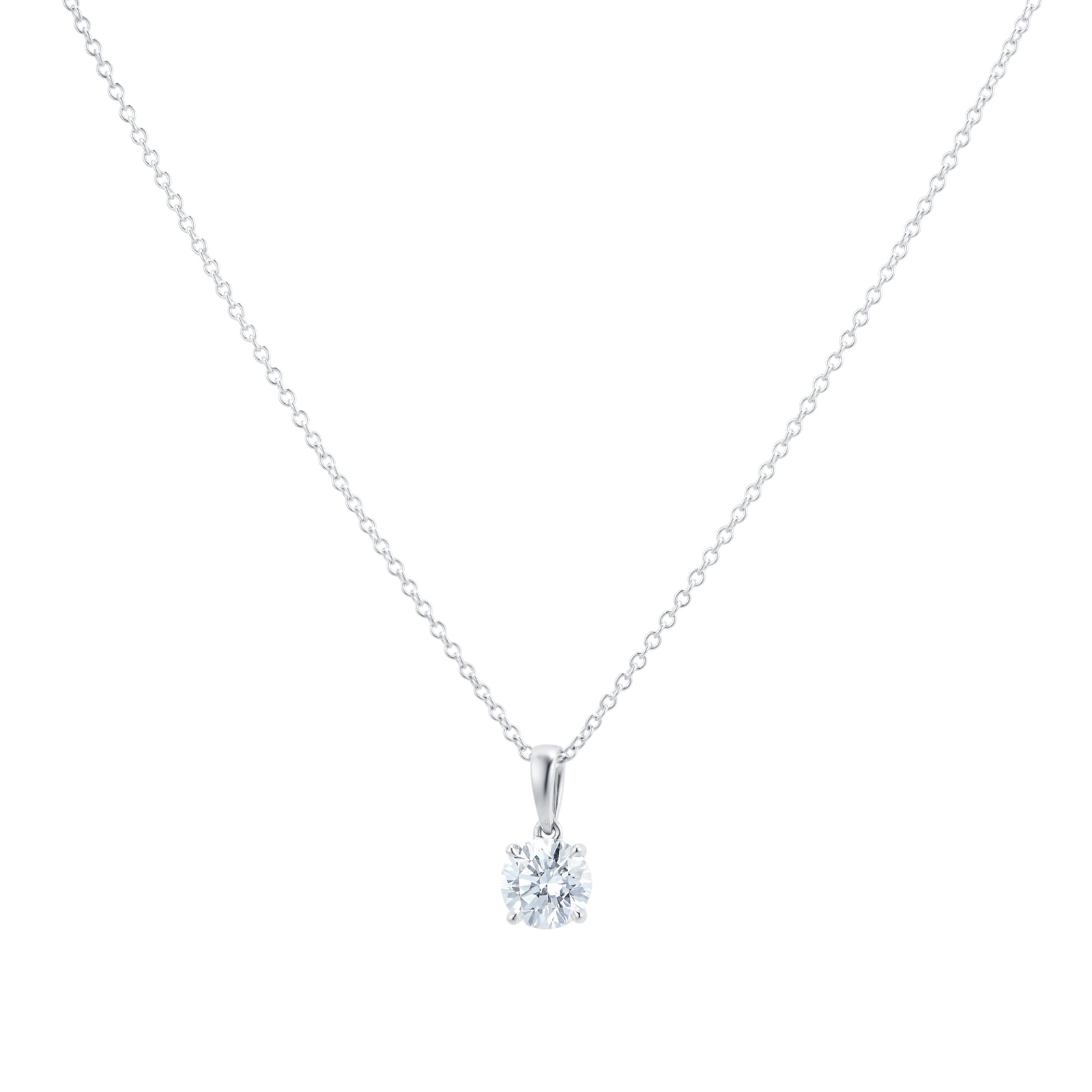 Mayors 18k White Gold 1.00ct Classic Pendant