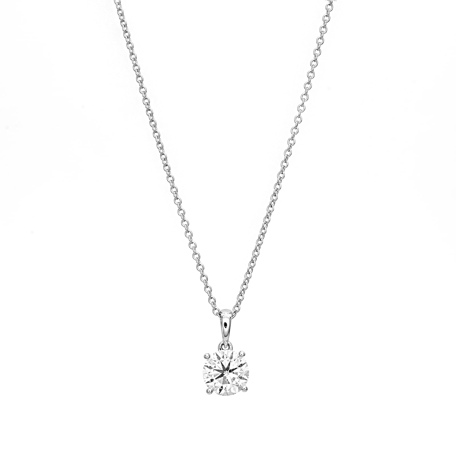 Mayors 18ct White Gold 1.50ct Classic Pendant