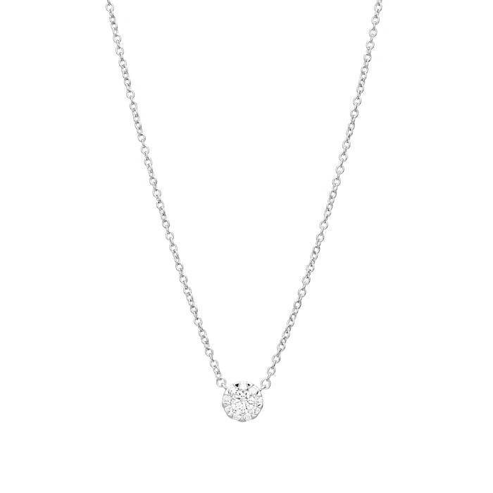 Mayors 18k White Gold 0.24ct Multistone Pendant