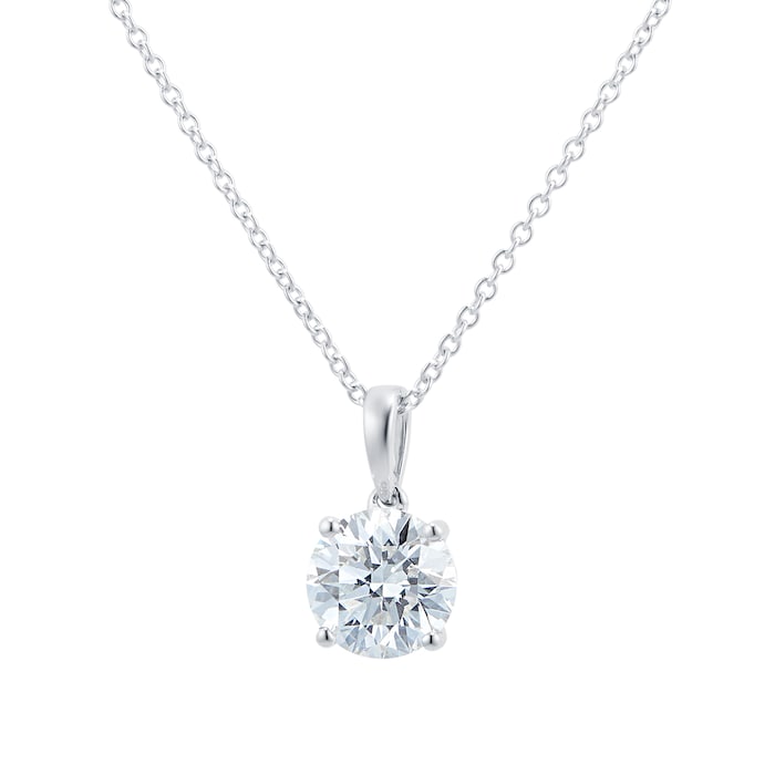 Mayors 18k White Gold 2.00ct Classic Pendant