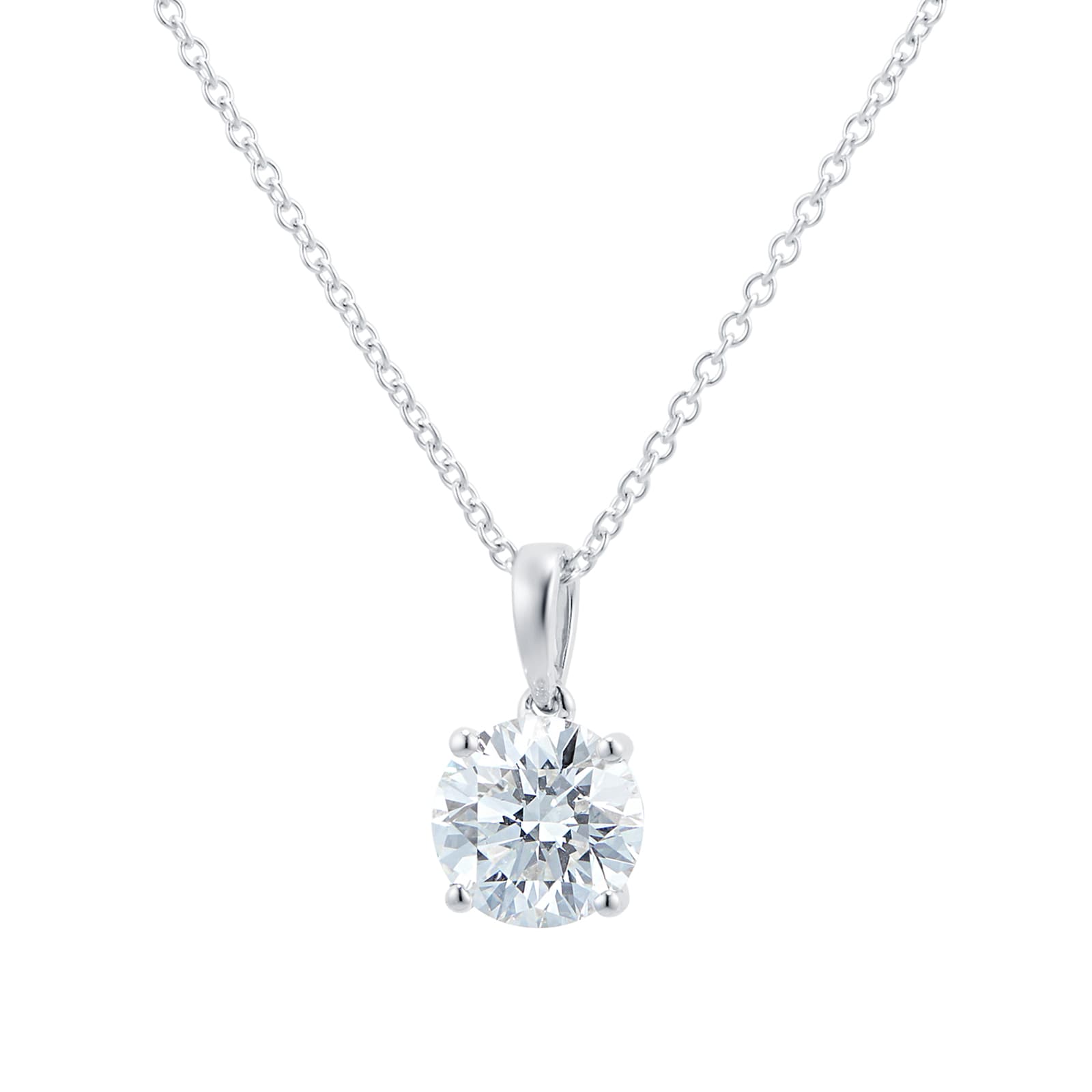 Mayors 18k White Gold 2.00ct Classic Pendant