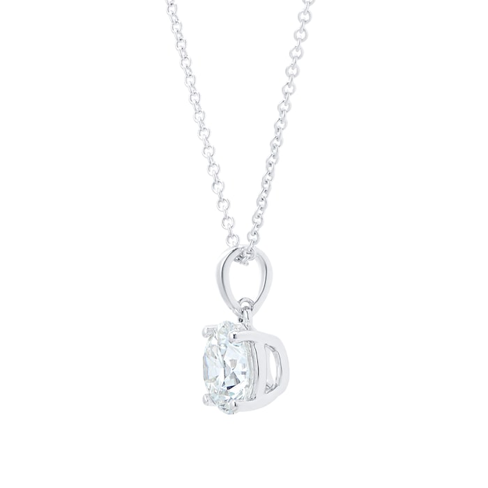 Mayors 18k White Gold 2.00ct Classic Pendant