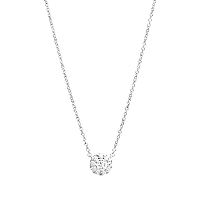 Mayors 18k White Gold 0.51ct Multistone Pendant