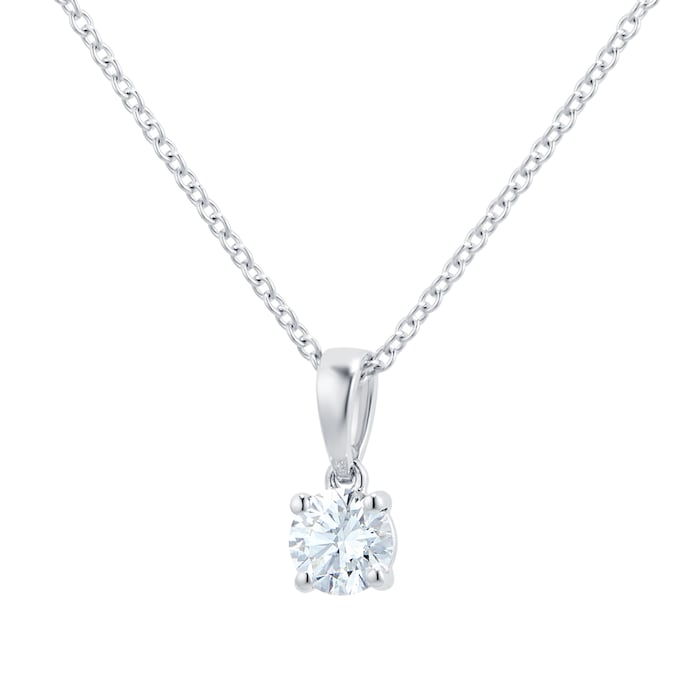 Mayors 18k White Gold 0.50ct Classic Pendant