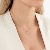MAYORS 18k White Gold 1.00cttw Round Brilliant Classic Diamond Pendant