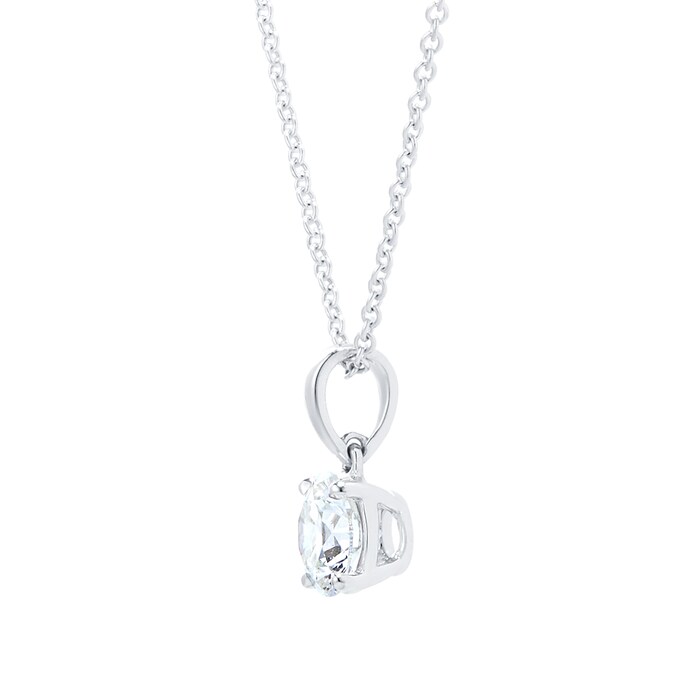 MAYORS 18k White Gold 1.00cttw Round Brilliant Classic Diamond Pendant