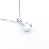 MAYORS 18k White Gold 1.00cttw Round Brilliant Classic Diamond Pendant