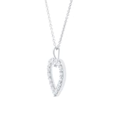 MAYORS 18k White Gold 1.01cttw Diamond Heart Pendant