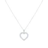 MAYORS 18k White Gold 1.01cttw Diamond Heart Pendant