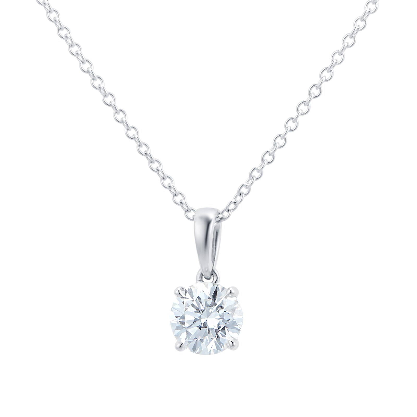 MAYORS 18k White Gold 1.01cttw Round Brilliant Classic