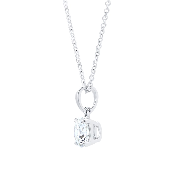 MAYORS 18k White Gold 1.01cttw Round Brilliant Classic Diamond Pendant