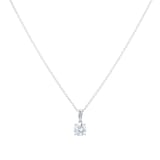 MAYORS 18k White Gold 1.01cttw Round Brilliant Classic Diamond Pendant