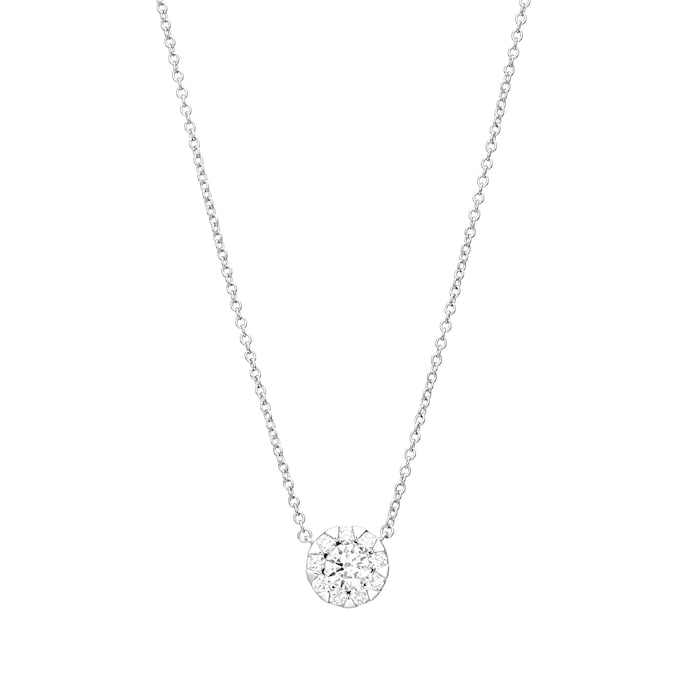 MAYORS 18k White Gold 0.71cttw Multistone Diamond Pendant