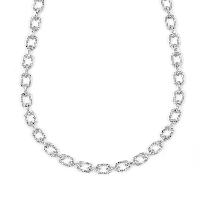 Mappin & Webb 18ct White Gold 3.72ct Diamond Necklace