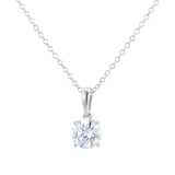 MAYORS 18k White Gold 1.00cttw Round Brilliant Classic Diamond Pendant