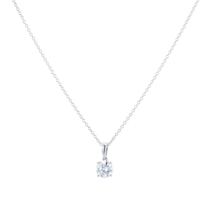 MAYORS 18k White Gold 1.00cttw Round Brilliant Classic Diamond Pendant