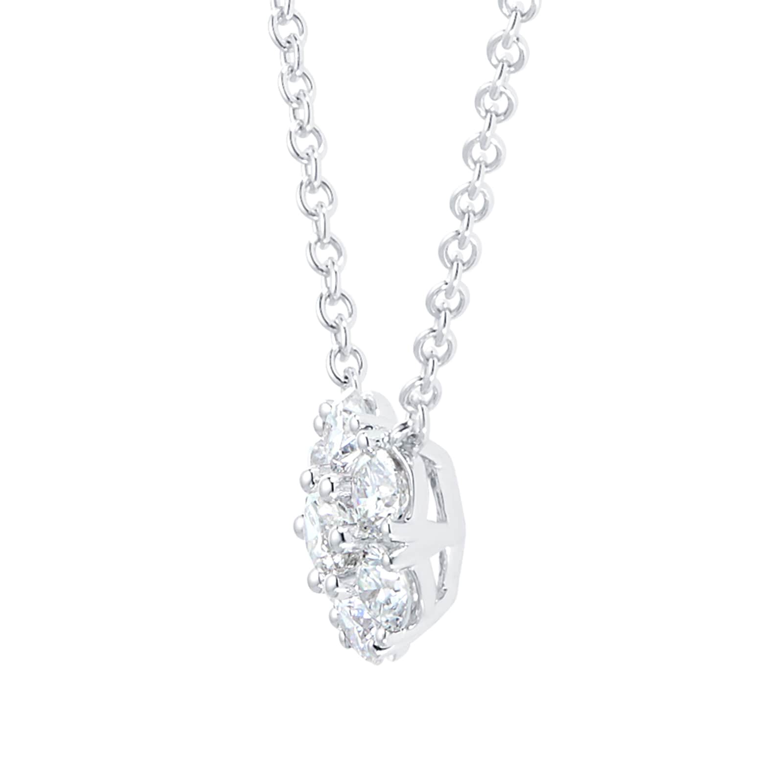 Mayors 18k White Gold 0.45cttw Diamond Cluster Necklace