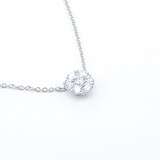 Mayors 18k White Gold 0.45cttw Diamond Cluster Necklace