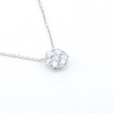 Mayors 18k White Gold 0.70cttw Diamond Cluster Necklace